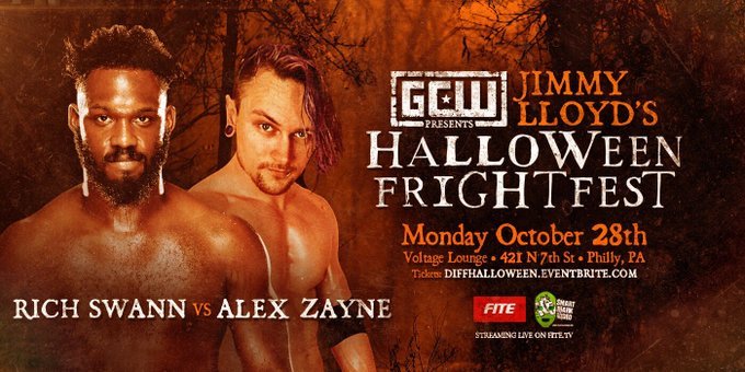 Triller_TV's tweet photo. 😃 That feeling you get when a @GCWrestling_ show is 1⃣ day away.
@TheJimmyLLoyd's #FreightFest 👻 Oct. 28 - 8pm EST
The #VoltageLounge is SOLD OUT! The only way to see this is on #FITETV!
🎃Halloween comes early. Will the action scare you?
https://t.co/fI8kw274AV https://t.co/zFUuTITamO