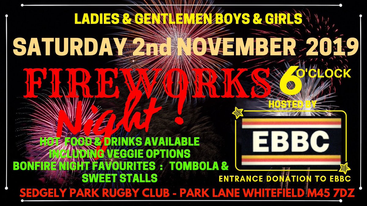 This coming Saturday (2nd November). We have great caterers in ‘Grandad Sausage’ and ‘cyprus kouzina’ providing delicious hot food! @_lovemanchester <a href="/loveprestwich/">Love Prestwich</a> <a href="/LoveWhitefield/">Love Whitefield</a> <a href="/SedgleyTigers/">Sedgley Park Tigers</a> @sedgleyminis