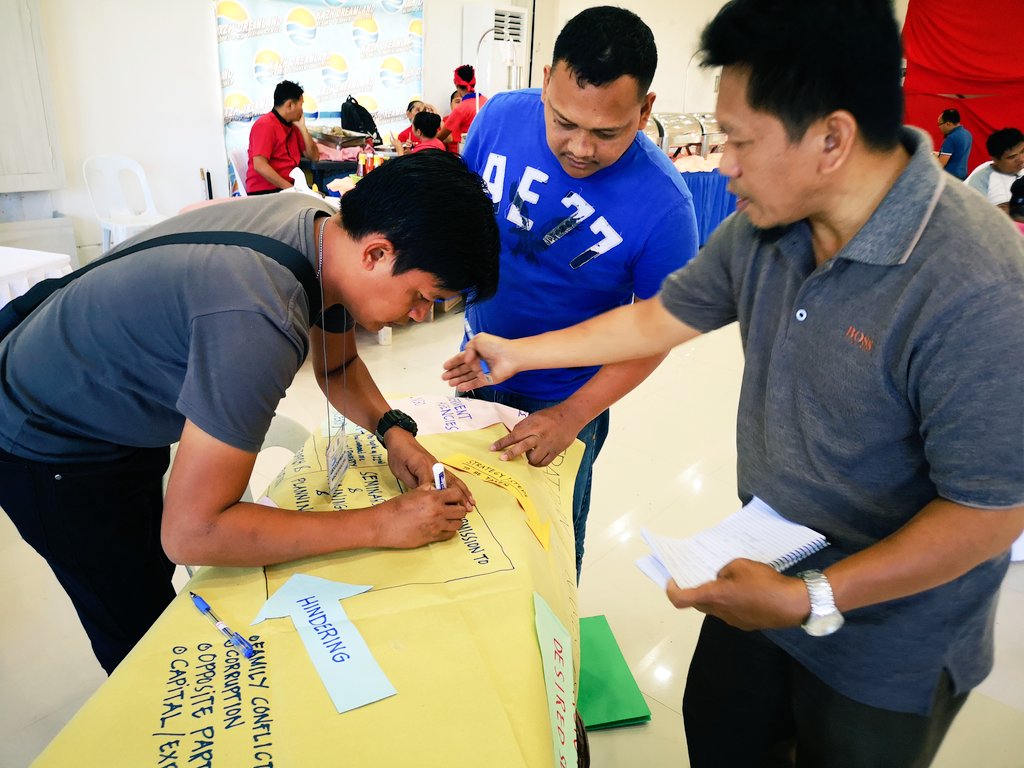 mpdedumo's tweet photo. From battle plans to #peace &amp; development plans.
MILF Field Commanders and Officers from 14 camps in 2 Lanao provinces  penned their visions &amp; plans for their comminities during the Visioning and Strategic Planning Workshop organized by #NonviolentPeaceforce. 
#bangsamoro https://t.co/WnygUbv3FC