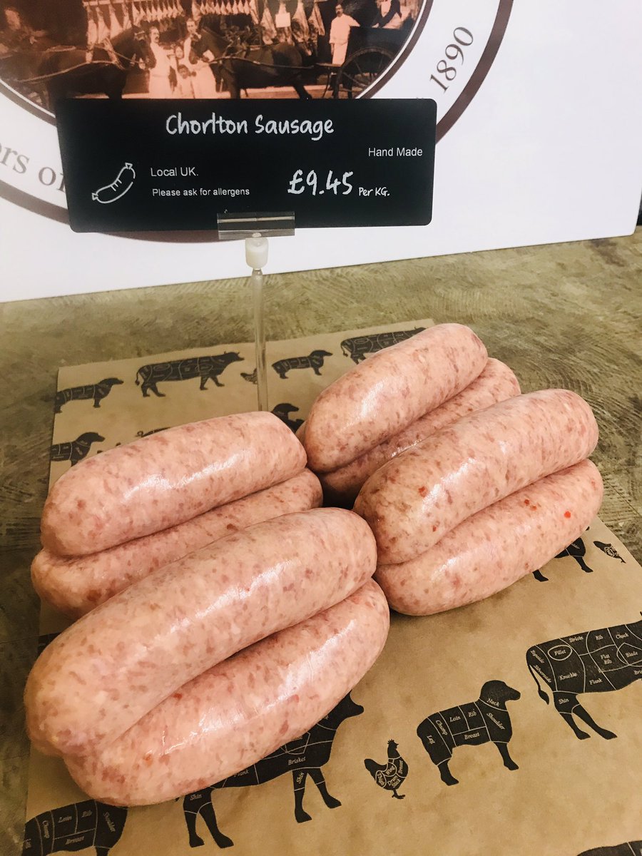 frostybutcher's tweet photo. COMPETITION TIME

Fresh free range pork, Chorlton pancetta, Chorlton honey and freshly chopped chilli... that’s what makes our famous best selling #Chorlton sausages... 🌭🌶🌭🌶

RT &amp; FOLLOW @frostybutcher for your chance to win these amazing sausages in time for #halloween2019 https://t.co/s5tIABDhOm