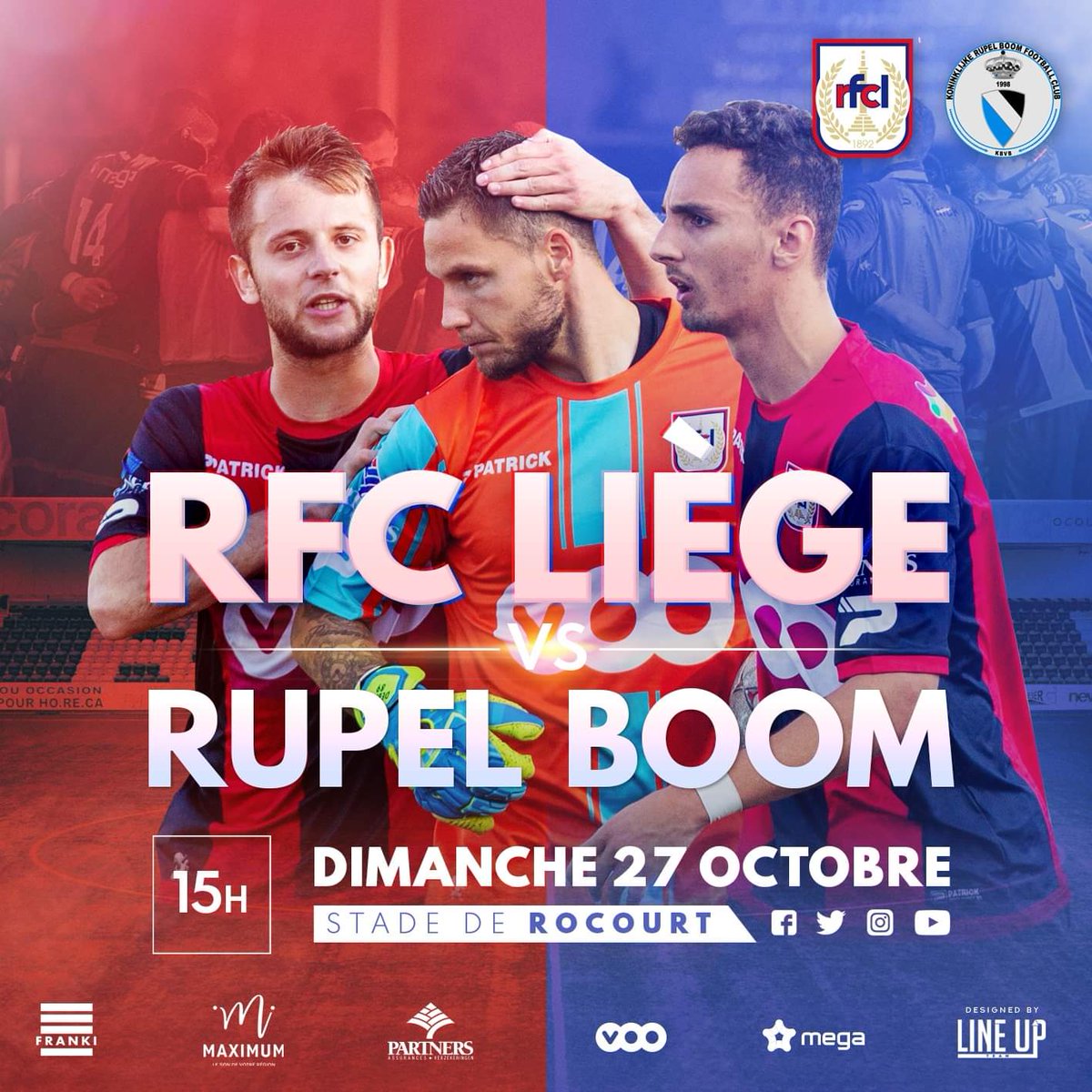 rfcliege's tweet photo. 🔥 JOUR DE MATCH ! 🔴🔵

🆚 K Rupel Boom FC
🏆 #D1amateurs
⏰ 15h00
🏟️ Stade de Rocourt
📲 #RFCLBoom https://t.co/58woihc3FI