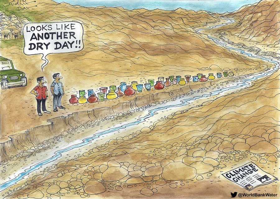 As the world becomes 🌡️hotter, 💧wetter, and ☀️drier due to #climatechange, water management has to become a global priority: wrld.bg/pfbp50wTgUN #ClimateIsWater