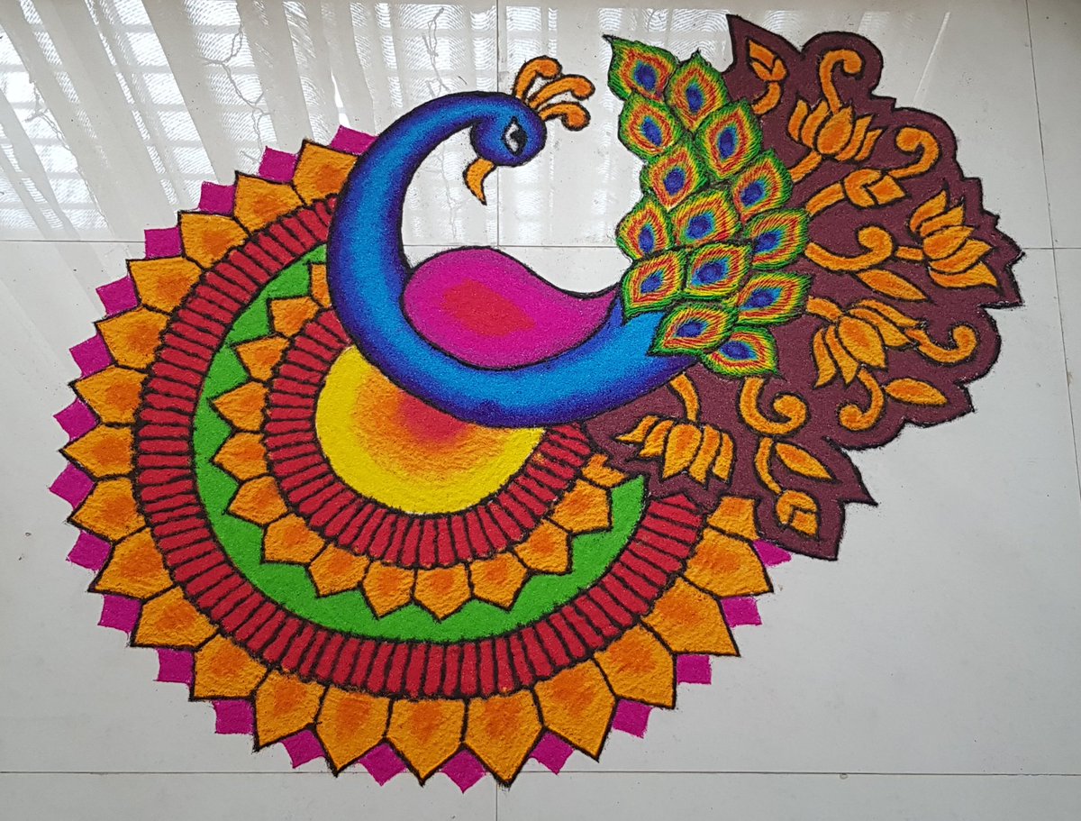 Happy Diwali! Stayed up all night to make this rangoli.
