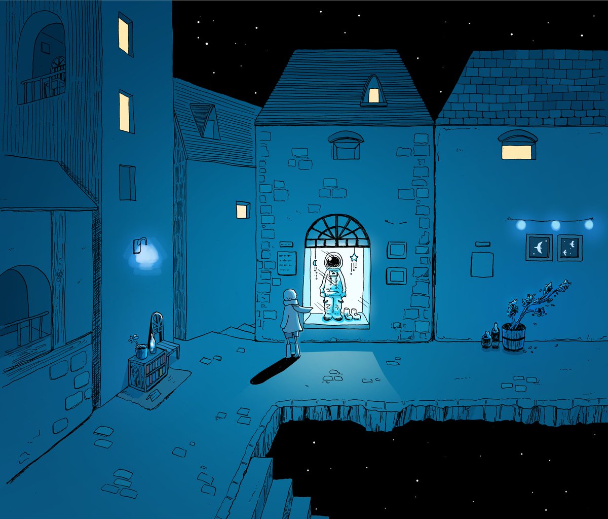 「どこかの宇宙の夜です
 #誰かの推し作家になりたい 」|坂月さかなのイラスト