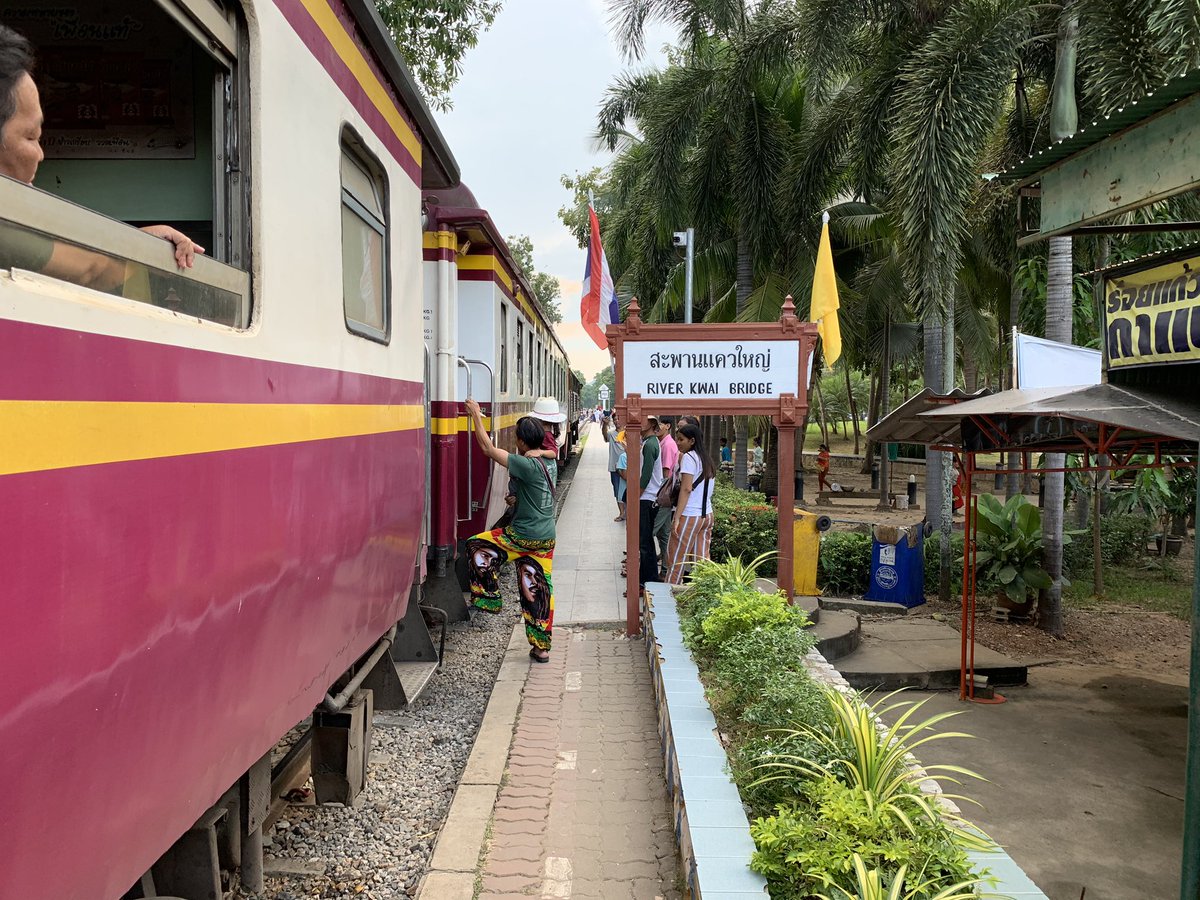 Finally the destination – River Kwai Bridge station. &ndash; bei  สะพานข้ามแม่น้ำแคว (The Bridge of the River Kwai)