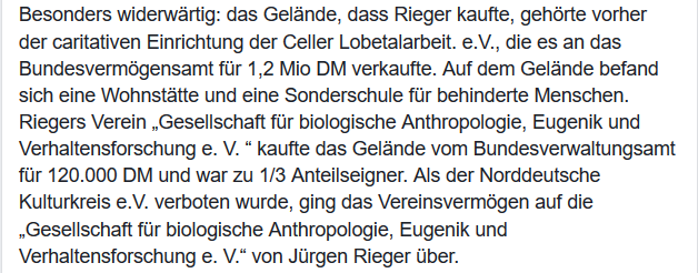 Gegen_die_AfD's tweet photo. Besonders widerwärtig: das Gelände, dass Rieger kaufte, gehörte vorher der caritativen Einrichtung der Celler Lobetalarbeit. e.V.
https://t.co/UFXriVagLJ
#AfD #Kalbitz #Fluegel #Thueringen #NoAfD #ltwth19 #ltwth #Hoecke #Witiko https://t.co/VcGhZ1ywOa
