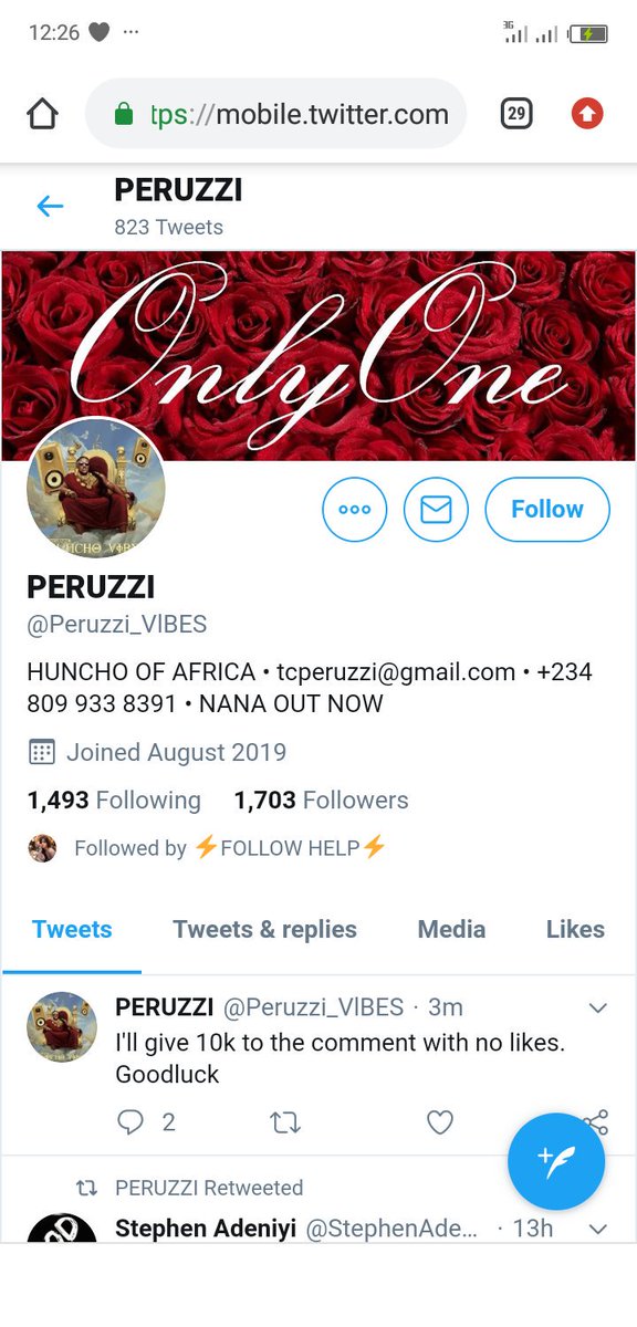 MRRecord_'s tweet photo. @Peruzzi_VIBES fake account! Impersonator https://t.co/bAdr97HBtS