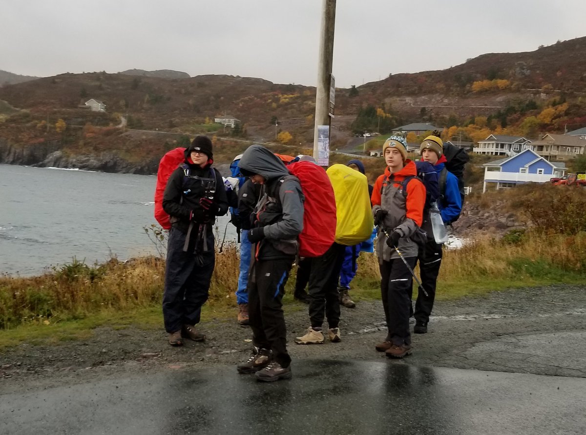 Cool, wet and snowy start for <a href="/mdjh/">MDJH</a> Grade 9 students for Duke of Edinburgh hike in Maddox Cove