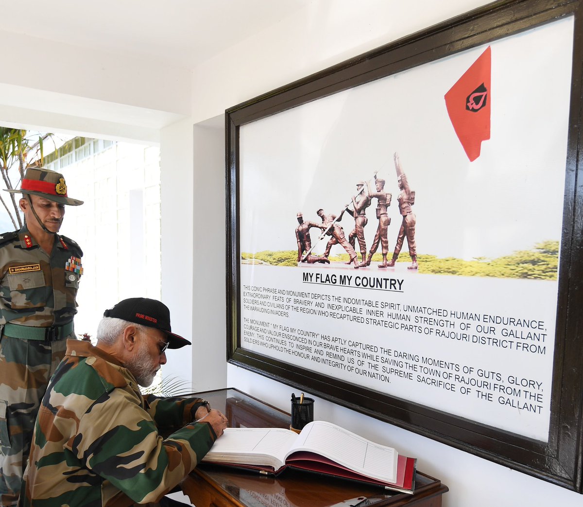 PMOIndia's tweet image. Like he has done during previous Diwalis, PM @narendramodi celebrated this festival with soldiers protecting India. 

He went to Rajouri in Jammu and Kashmir, where he interacted with soldiers and exchanged sweets. 

Here are some pictures. #Diwali