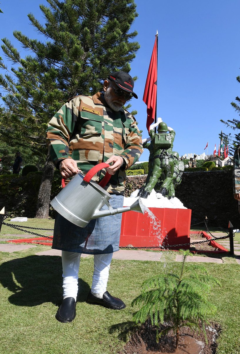 PMOIndia's tweet image. Like he has done during previous Diwalis, PM @narendramodi celebrated this festival with soldiers protecting India. 

He went to Rajouri in Jammu and Kashmir, where he interacted with soldiers and exchanged sweets. 

Here are some pictures. #Diwali