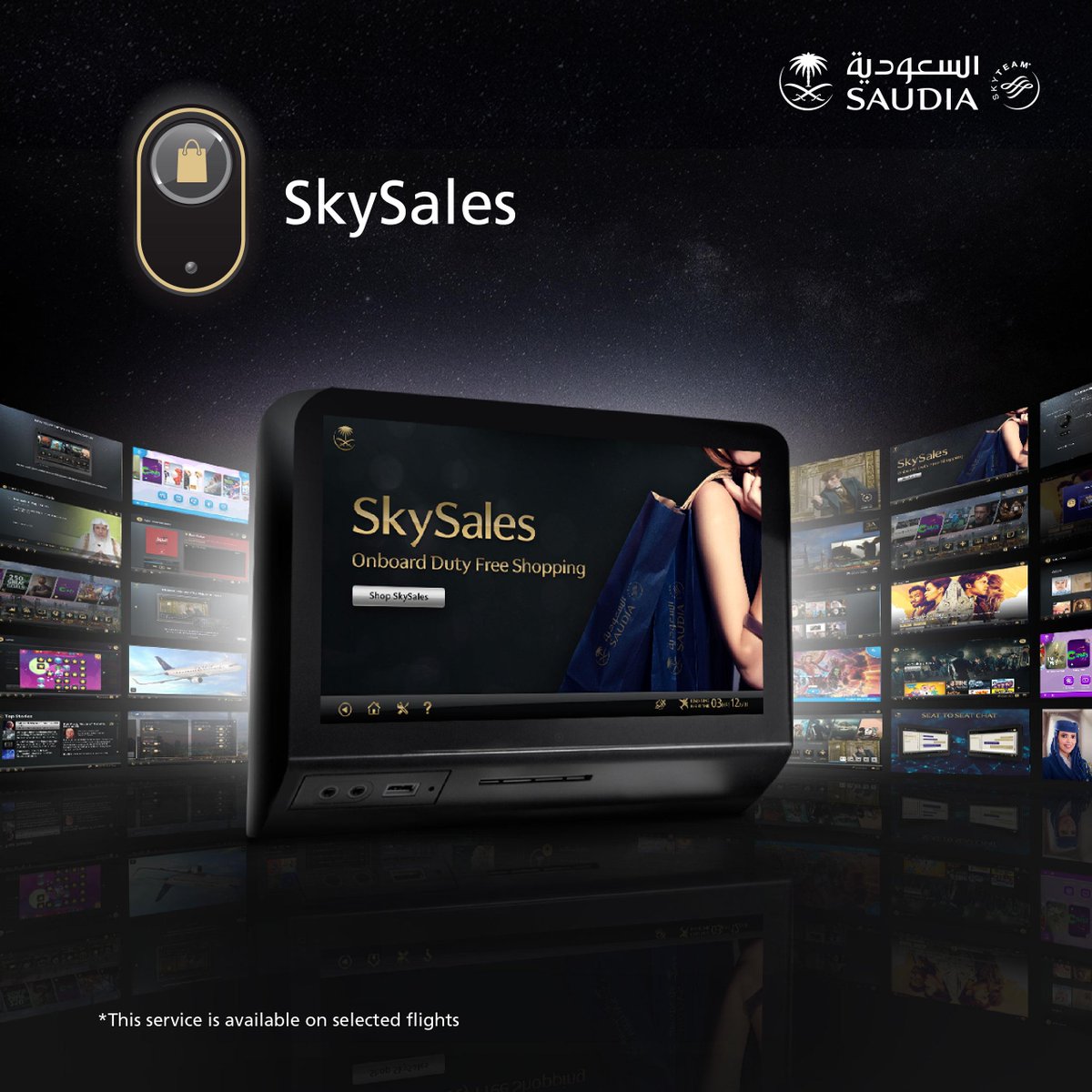 Saudi_Airlines's tweet photo. Experience the new personalized IFE system onboard the newly retrofitted A320 🇸🇦✈

#SAUDIA https://t.co/QFhbnU1WbU