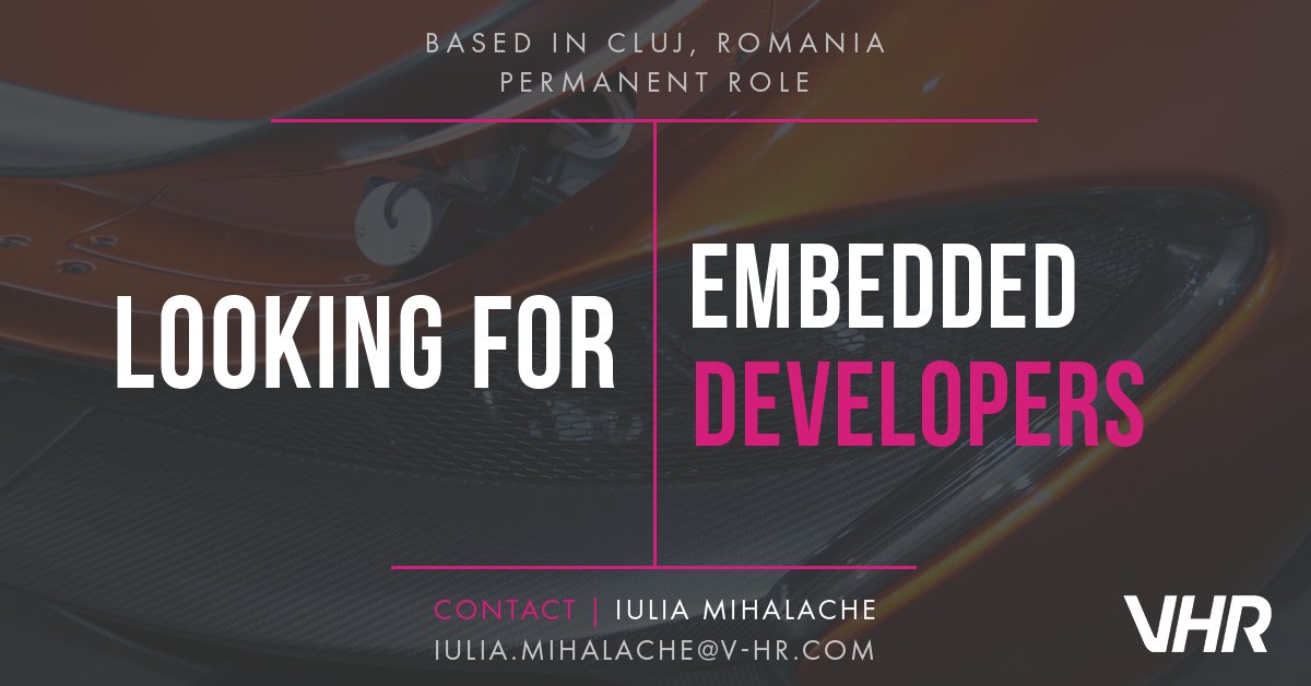VHRofficial's tweet image. NEW JOB ALERT: #EmbeddedDevelopers. Email our #Recruitment #Specialist at Iulia.Mihalache@v-hr.com for more information or take a look on our jobs page - bit.ly/2Wcs1aw #Jobs #Career #Work #JobSearch #France *Must hold the right to live and work in Europe*