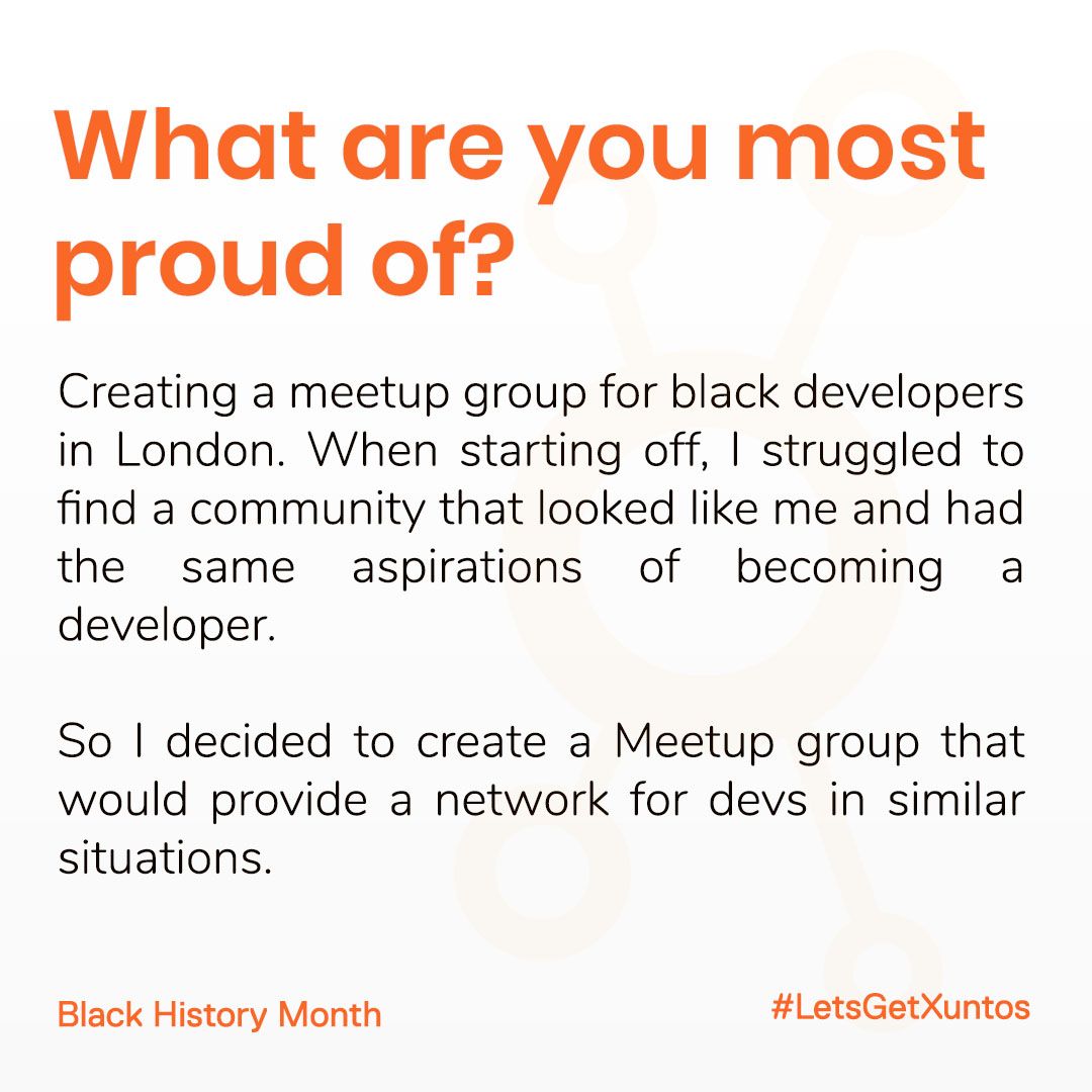 xuntos_'s tweet photo. Meet Tacuma, a software craftsperson! #BlackHistoryMonth #LetsGetXuntos https://t.co/e68VEqJuWu