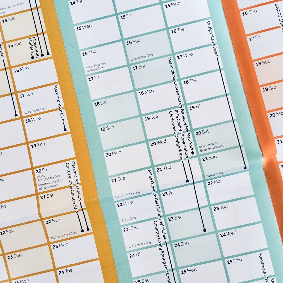 Hurray! 

Our popular annual wall planner 2020 for creative businesses is now available: dream-plan-do.com/shop/the-desig… 

With plenty of space for your appointments 
+ all the days of UK and international design and craft events 
+ a handy goal setting tool for your creative businesses