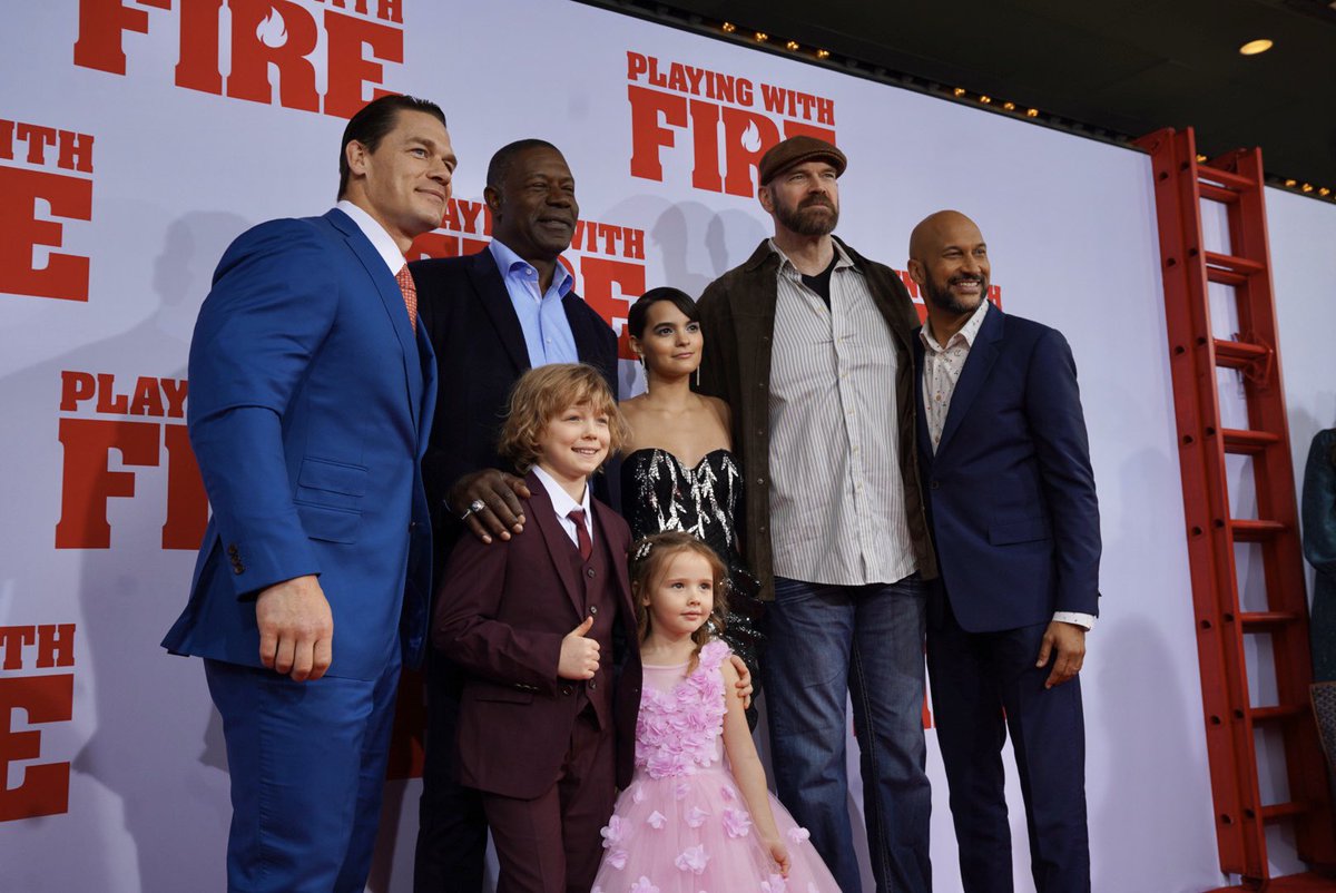 Felt like I was back at the depot last night at the premiere of #PlayingWithFireMovie in NYC! In theaters everywhere November 8th! <a href="/PlayingWFire/">Playing With Fire</a>