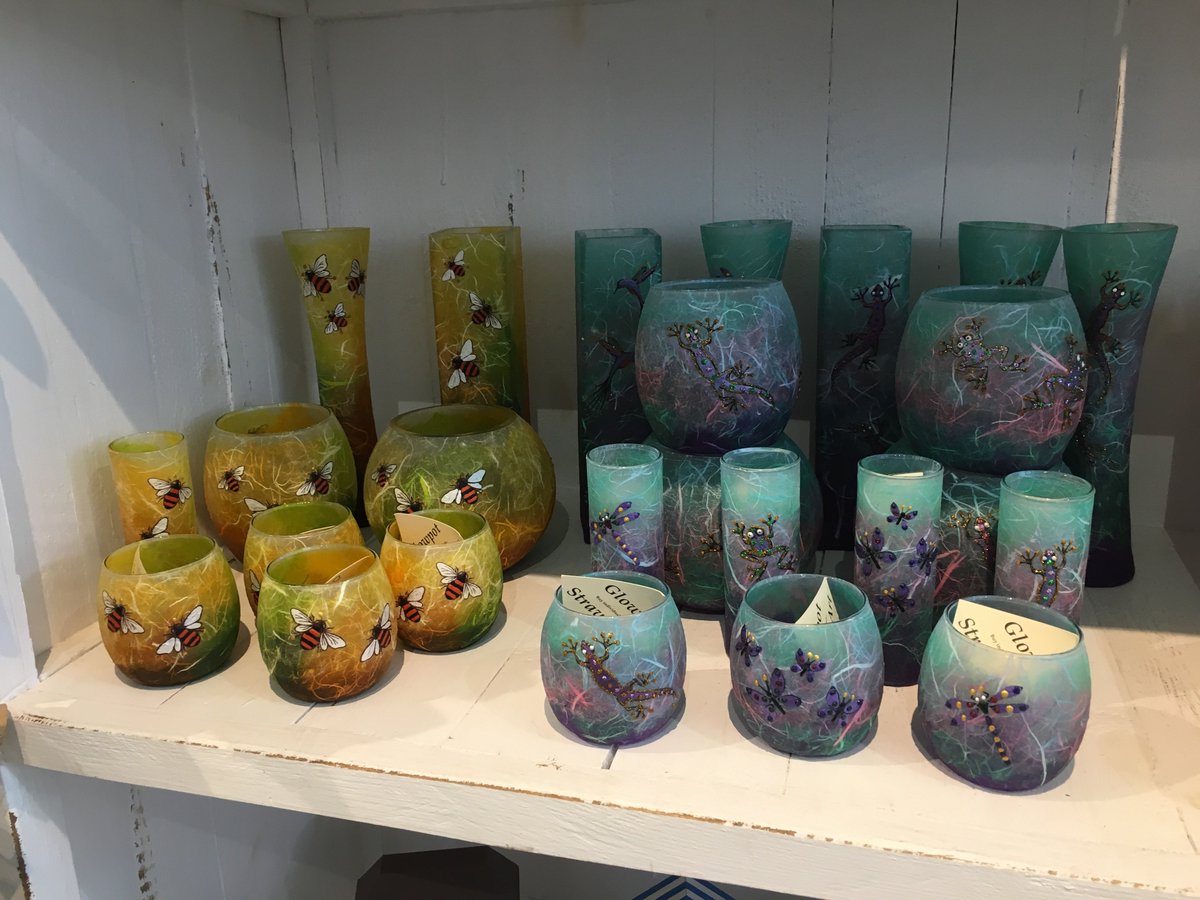 THEY'RE BACK! Our range of beautiful straw silk art glassware is now available in our shop just in time for the winter. Made just across the Tamar, in a place called Devon, the glow pots will give your home a cosy feel and they make an ideal gift. Pop in and see them close up!