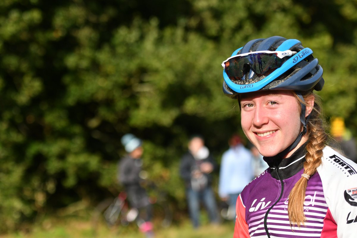 Team @livAWOLSpokd's Bethany Barnett, winner of the Neil Pears Memorial #Cyclocross at Mistley in Essex. #womenscycling