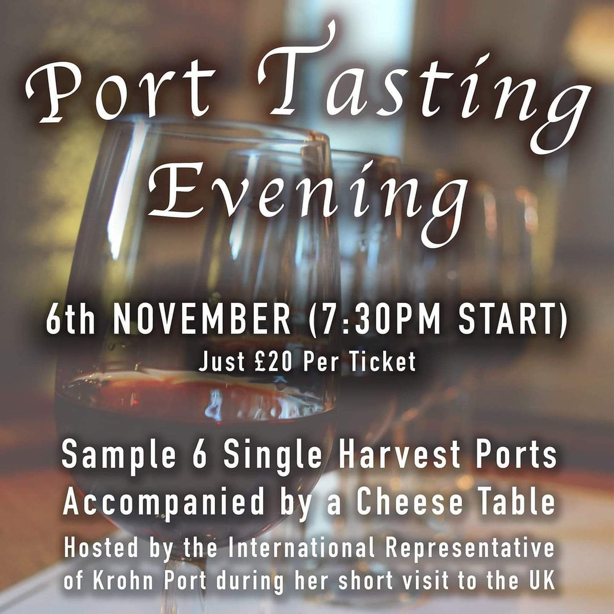 Just one week until our Port Tasting Evening!

Sample 6 Single Harvest Ports, including a stunning White Port, and enjoy a complimenting Cheese Selection for just £20 🙌

Drop us a message to book your table!
#PortTasting #Glossop