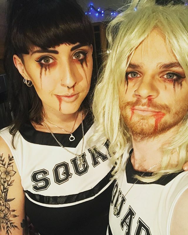 callow_oran's tweet photo. Squad goals with this babe @rubybowie 😘 #squad #squadlife #squadgoals #cheerleaders #fancydress #halloween https://t.co/Y9KrwuhAB6 https://t.co/hNApgBP77v