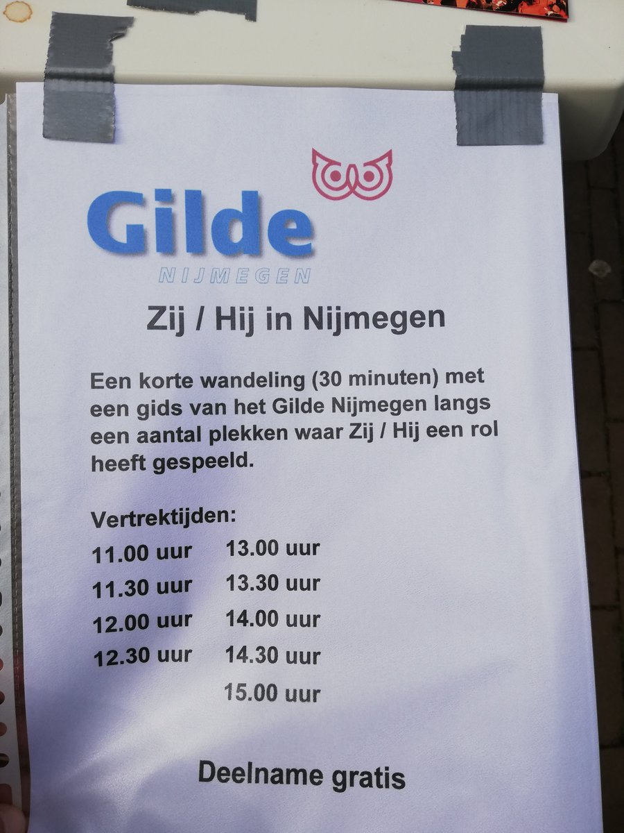 Vanmiddag de hele dag speciale gildewandelingen vanuit het Valkhofpark! 

#MvdG #024geschiedenis #nijmegen