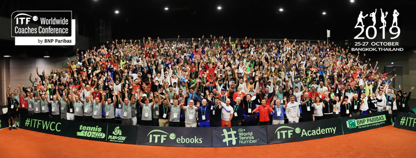 ITFCoaching's tweet image. The BIG picture!!! All coaches, speakers and event staff from the 21st ITF Worldwide Coaches Conference 2019 by @BNPParibas 

Thank you to everyone for a fantastic showcase of tennis education and learning. See you in 2021 #ITFWCC #tennis