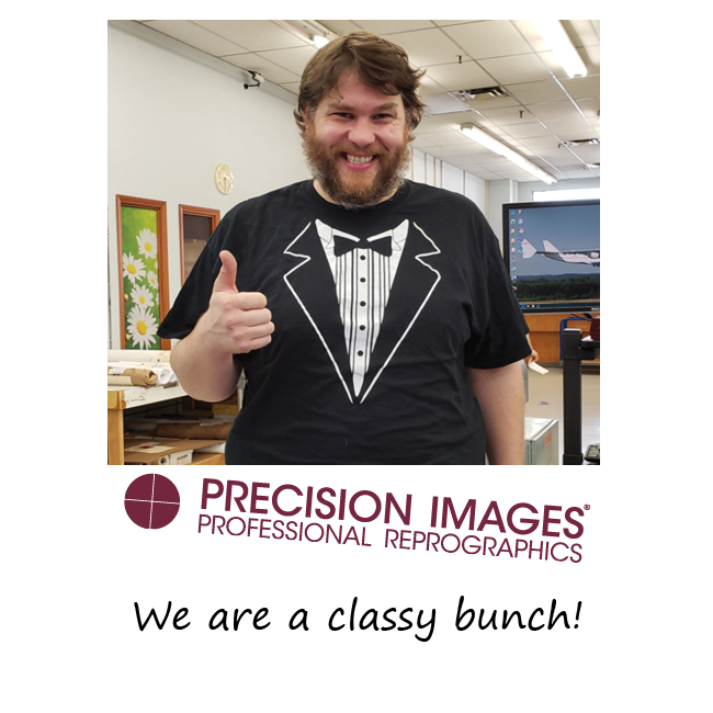 PrecisionImages's tweet image. At #PrecisionImages we are a classy bunch!  And, experts in our field too. #commercialprinting #printing #printingindustry #serviceis#1 #MadeInPortlandOR #PrintingForLife #OG #Signs #Decor #Workers