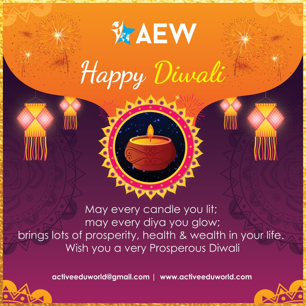 activeeduworld's tweet photo. Happy Diwali to everyone.. May there be love, light, happiness, prosperity and good health in your lives.. ♥️
#HappyDiwali #Diwaliwishes #DiwaliCelebration #CrackersWaliDiwali #HappyDeepawali https://t.co/bkNGNQf6Ea