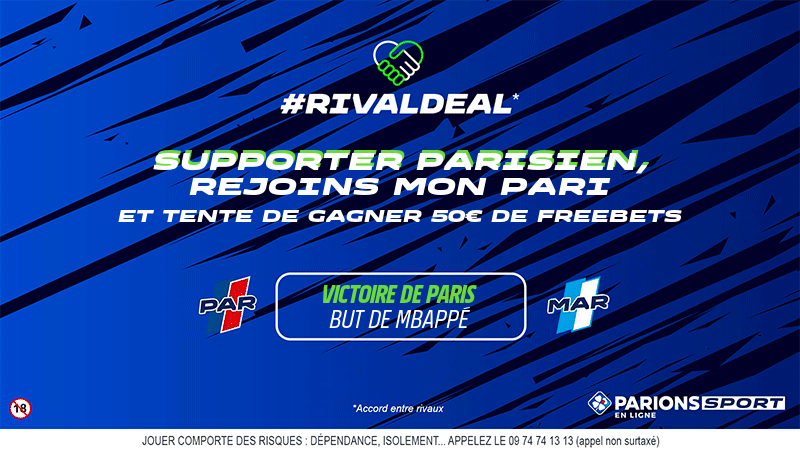 Pil2OBA's tweet photo. A jamais le premier ! Et le voilà mon pari pour ce choc ! Dites les parisiens, qui est chaud pour remporter 100€ de freebets à se partager sur @ParionsSport ? On met notre rivalité de côté 2 minutes pour se remplir les poches ? 🤑 #RivalDeal https://t.co/nHiYIhyVcI https://t.co/Mu9VPVSS0S