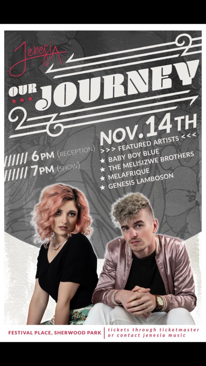 Tickets to our big show: www1.ticketmaster.com/jenesia-our-jo…