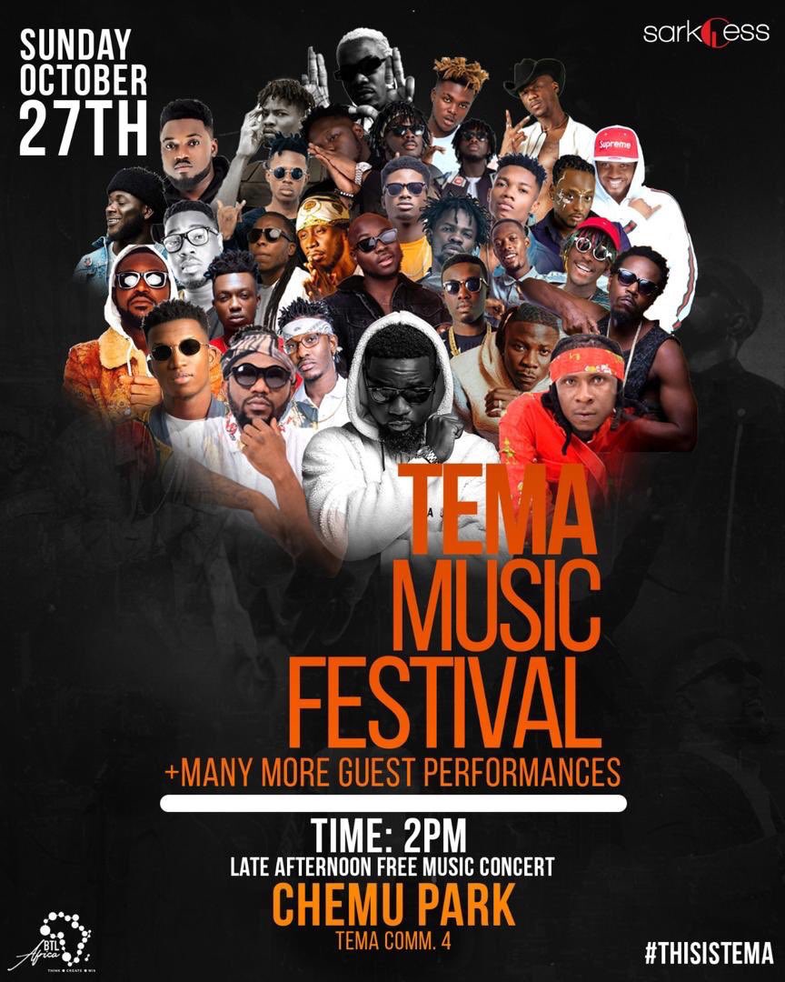 KinaataGh's tweet photo. I will be Performing live this evening at @Sarkodieβs #TemaMusicFest #ThisIsTema at Chemu Park, Comm. 4!! #TeamMooove Temafuo eiii ππΎπ https://t.co/LO76ut3jqj