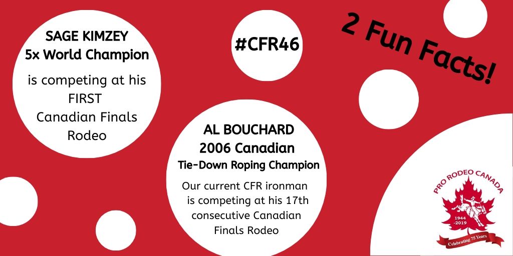 prorodeocanada's tweet photo. 2 Fun Facts....with 2 Days to Go! @CFRRedDeer
#CFR46 #prorodeocanda #funfacts #countowntoCFR #weareprorodeo #SageKimzey #AlBouchard https://t.co/TgmAVRyovW