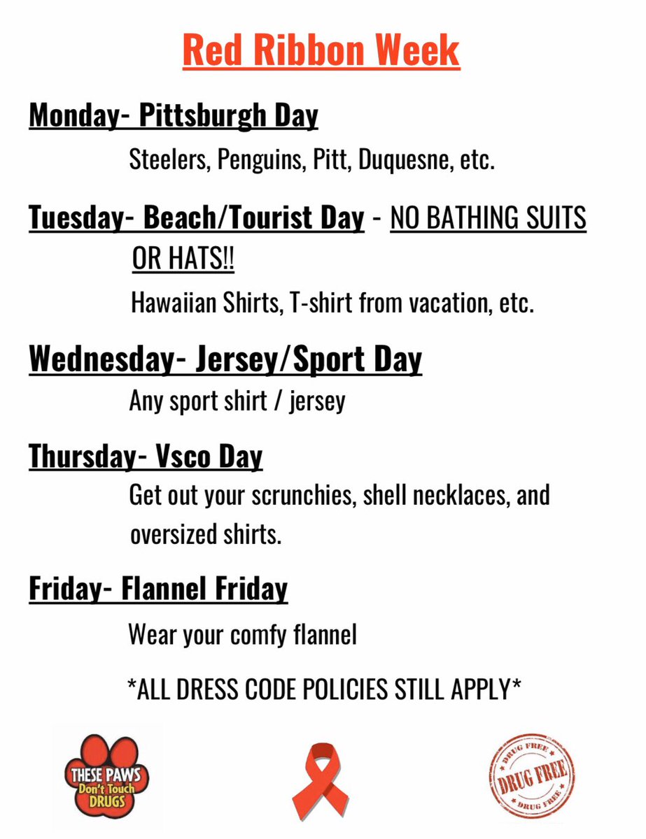 TOMORROW STARTS OFF RED RIBBON WEEK, GUYS‼️‼️PLEDGING BRACELETS WILL BE AVAILABLE IN THE CAFETERIA SO U BETTER COP ONE... ❌🧢 THEY’RE SUPER CUTE