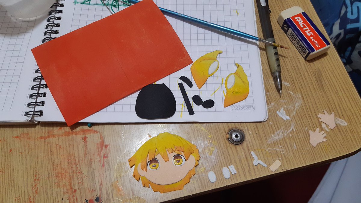 HelenWhyArt's tweet photo. Proceso de #zenitsu 💖💖💖

#handmade #kimetsunoyaiba #kny #fanart #art #process https://t.co/jxoqvNGIFN