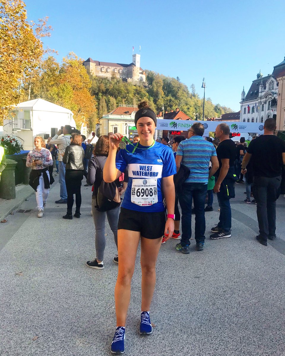 Ljubljana, Slovenia 🇸🇮🏃🏻‍♀️I’m delighted with a PB because I worked so hard all year to loose 2 stone and my god does it make running easier😂🙌🏻 A beautiful city and another ticked off the bucket list....Where to next? #running #ljubljana #slovenia #westwaterfordac #marathonseason