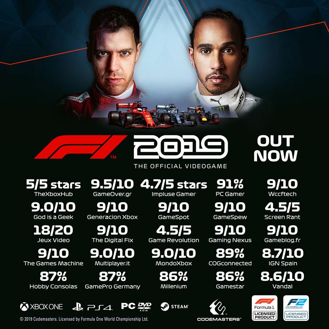 EA SPORTS 22 on "Get yourself on grid with a free trial of F1 2019 - on PS4 and Xbox! PS4 ➡️ https://t.co/lbAc85JY6J Xbox One ➡️ https://t.co/jRRZGH7ZVb Your