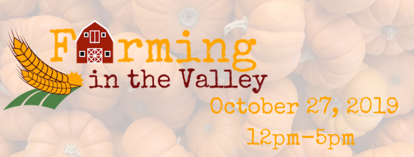 Today is the day! Join us from 12-5p at the 2019 Farming in the Valley Festival! 

Event Details: facebook.com/events/3713551…