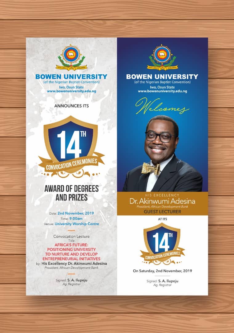 bowenuniversity's tweet photo. The anticipation and euphoria is building. Itโs less than one week to the #14thConvocationCeremony of Bowen University #RegalSet #Bowen #DefiningTheFuture https://t.co/XTEoAcRbL2