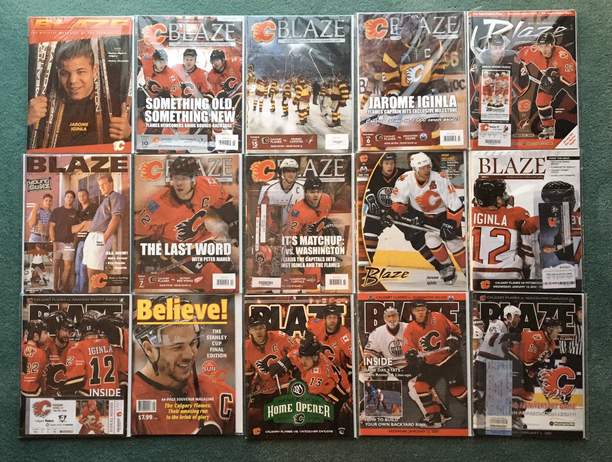 UhtredtheViking's tweet image. Also met up with Nick and picked up just a few #CalgaryFlames Blaze magazines while @CalgaryCardShow . Of course they all have #Iggy on the cover, added bonus is that some came with a game ticket included. 👍 Thanks Nick!!