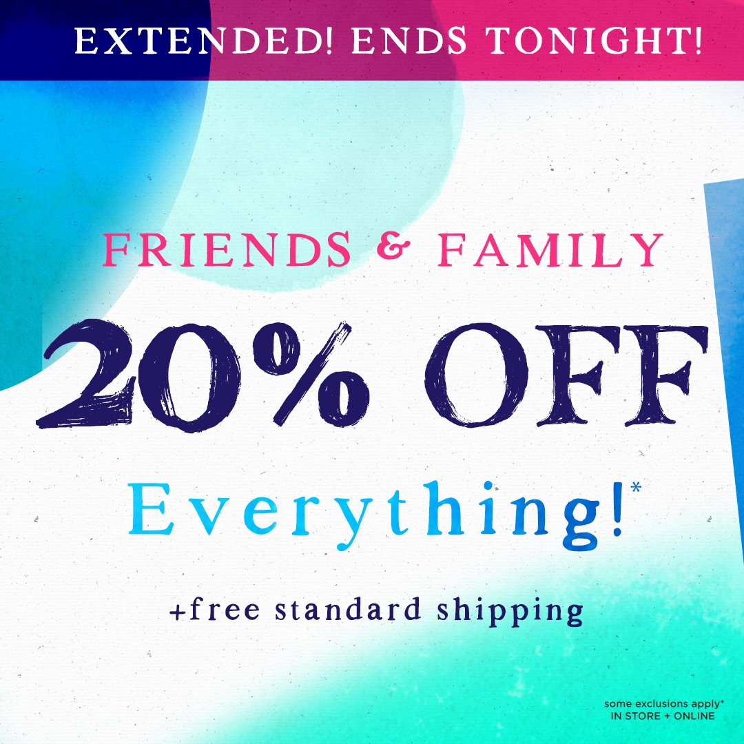 this is your last chance! 20% off everything ends TONIGHT 😱 shop now: ow.ly/tpJc50wT4d6