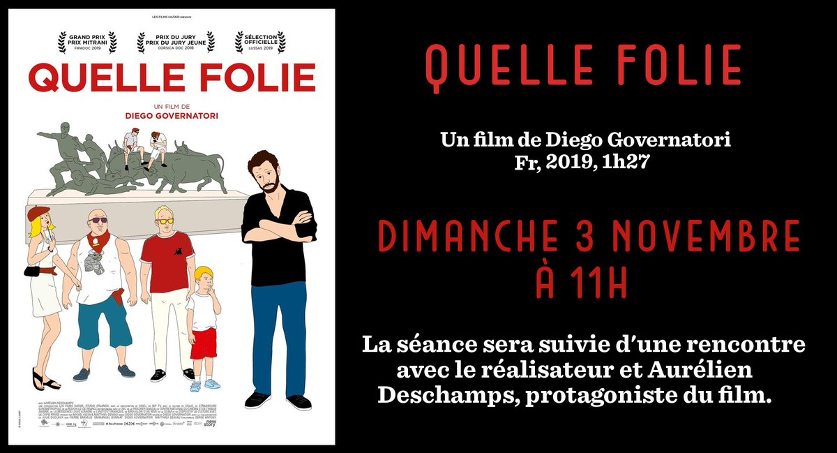 Dans une semaine ! Un beau film + une belle rencontre ! 

#Paris5 #Paris13 #KremlinBicetre #Gobelins #LesGobelins #Croulebarbe #Documentaire #QuelleFolie #DiegoGovernatori @newstoryfilms