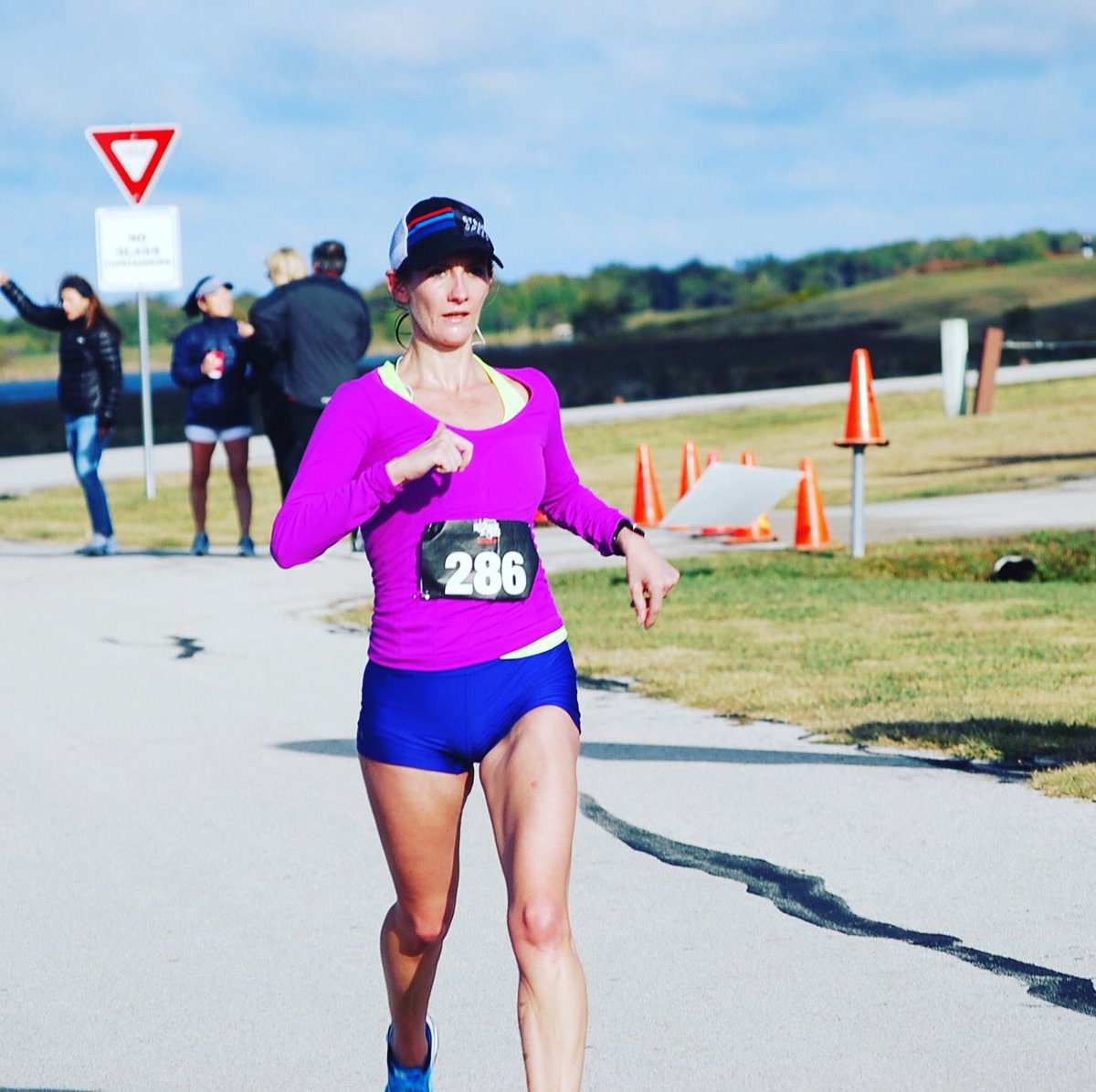 CoachHurstOPHS's tweet photo. Sometimes seemingly perfect training doesn’t = perfect racing ... 2nd overall woman but not the time I wanted and ended with a few tears... wallowed a little and signed up for another go in a few weeks! Focusing on the big marathon goal, back to work with #straitspeed tomorrow! https://t.co/CGf6ePNQkm
