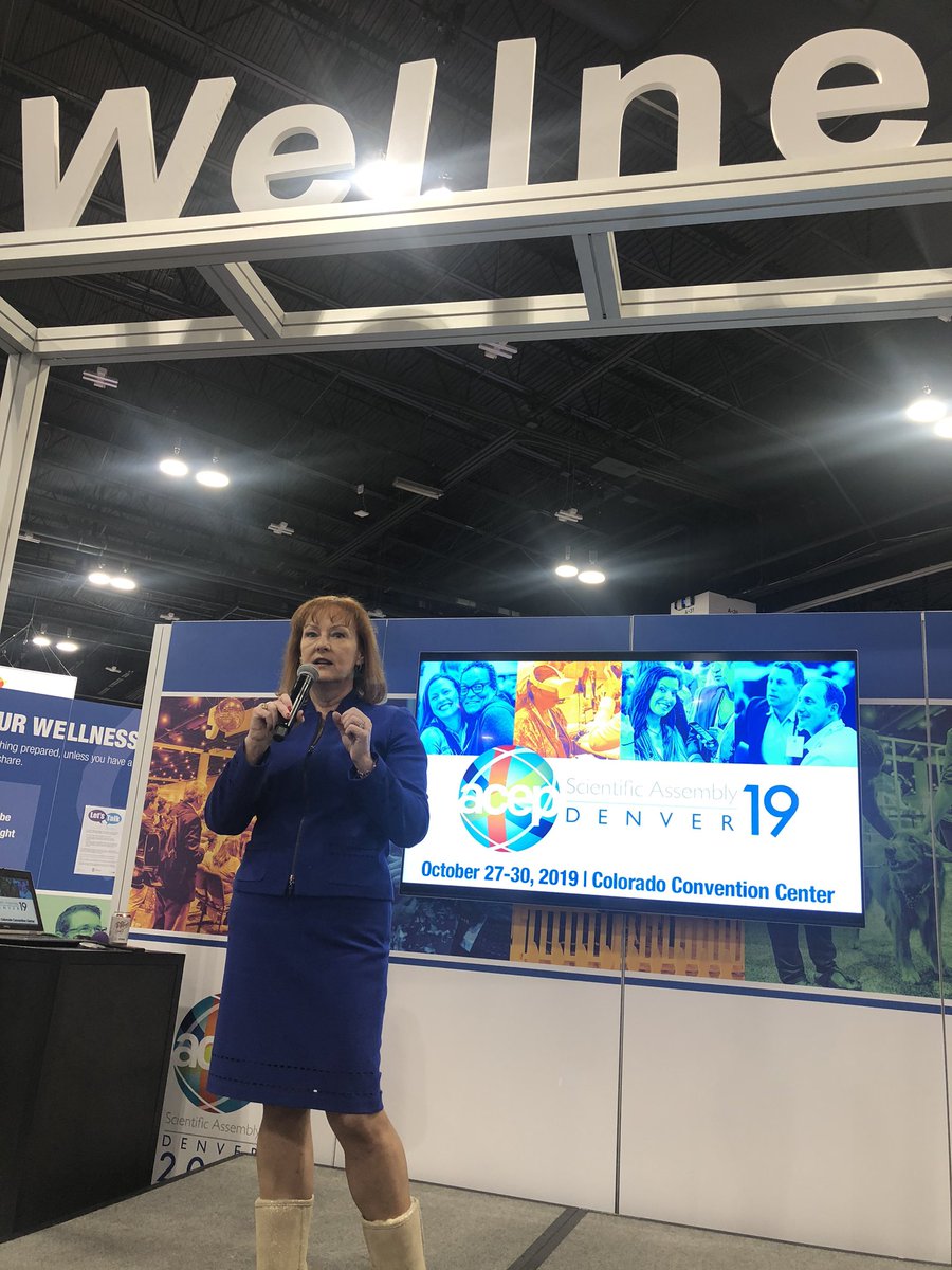 #ACEP19 <a href="/ACEPheadliner/">Angela Gardner</a> Angela Gardner at the Wellness Center now! Aging EM Docs!