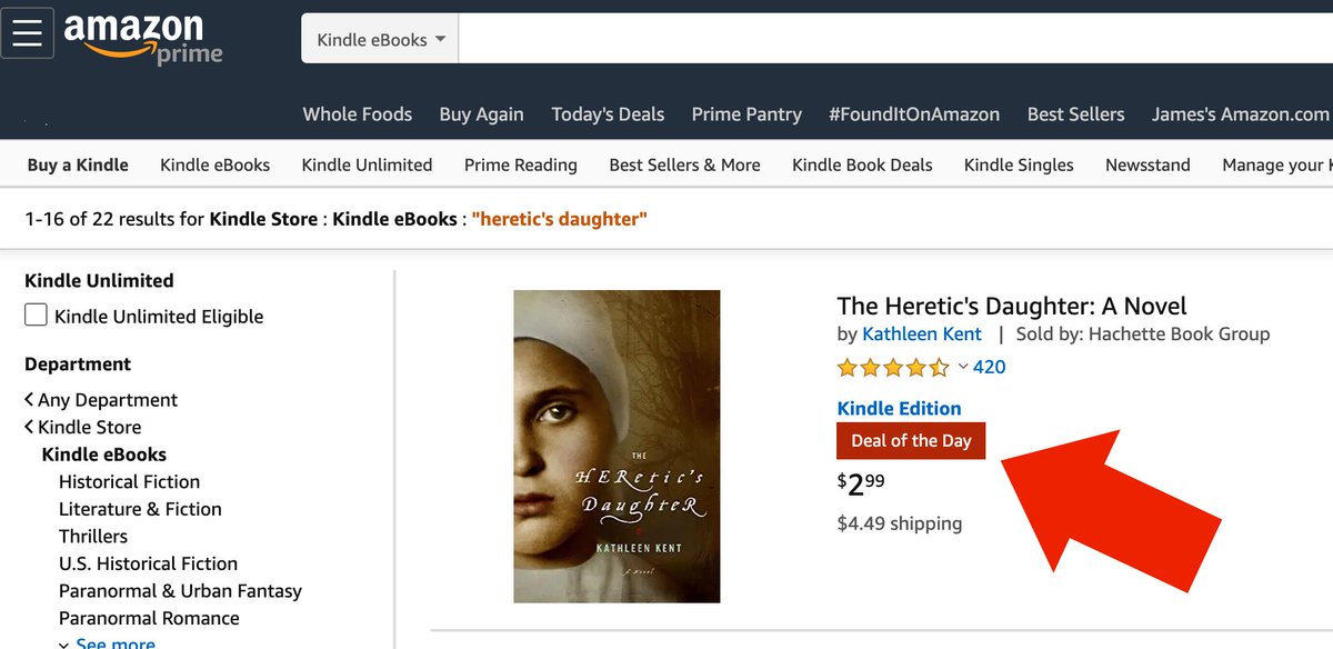 kathleenkent214's tweet image. Thank you @AmazonKindle for making THE HERETIC'S DAUGHTER your #Kindle 'Deal of the Day'. - bit.ly/AmazonDeal-Her…

@littlebrown @thebookgrp @mulhollandbooks #DealoftheDay #fiction @goodreads #amreading #book #booklovers