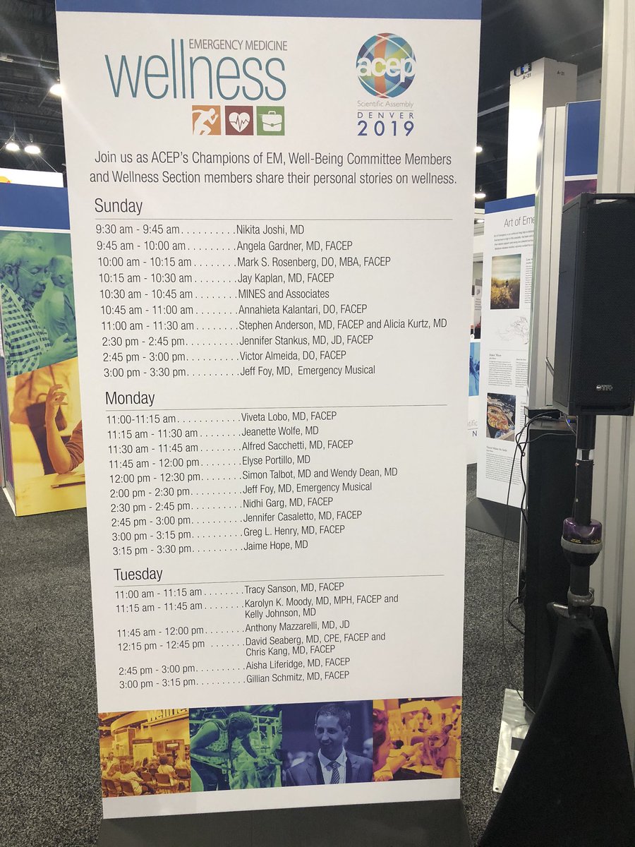 #ACEP19 #ACEP2019 come to our wellness center talks!