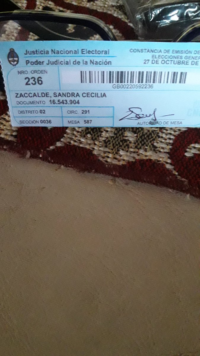 SandraZaccalde's tweet photo. Yo ya voté https://t.co/ppdBshlCUd