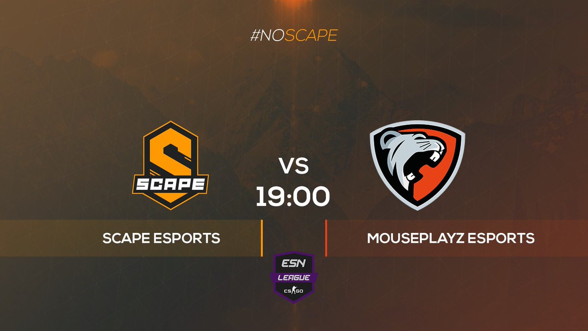 Prontos para o último jogo da fase de grupos da <a href="/ESN_GG/">ESN</a>?
Não percas este jogo frente aos <a href="/Mouseplayz_org/">Mouseplayz</a> as 19:00!
 📺 twitch.tv/esn_gg

#thereisnoscape
#noscape