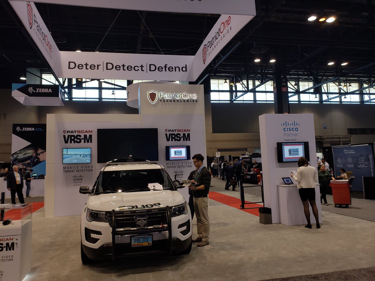 cantechit's tweet photo. Showing our Mobile AI Vehicle Enhancement platform, aka "AI Sentry" fornthe first time at @TheIACP with @patriot1tech - Bolo Alert, Lane Drift Alert and Threat detection all on board a car.  #IR829 @nvidia https://t.co/N91vccBfFx