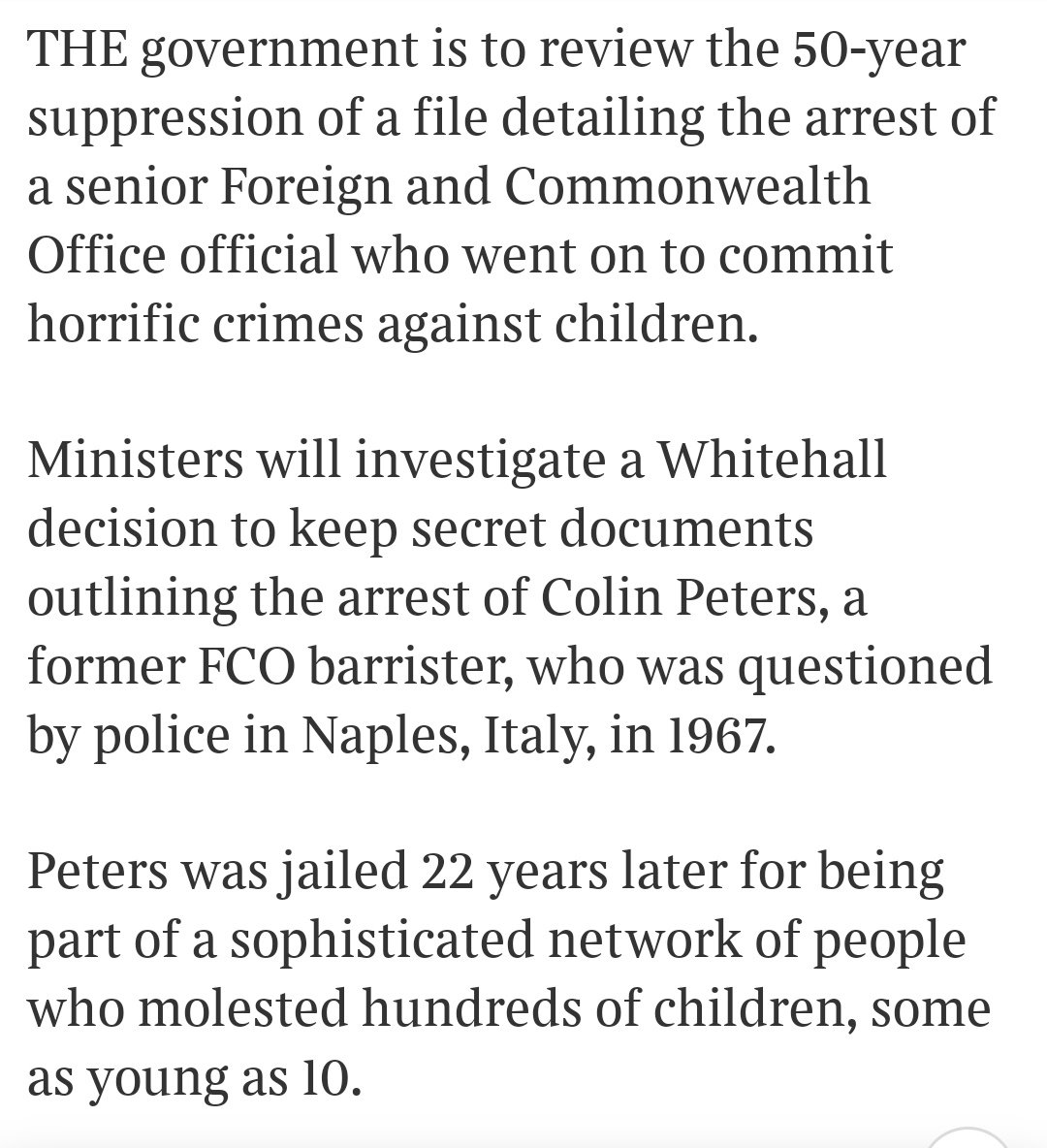 VAT expert Colin Peters, later convicted once again as part of Op Hedgerow, joined Hugh Mainprice as a partner. Mainprice's daughter Clare was a founder member of the Groucho Club where Ingrams spent a heck of a lot of time. https://www.independent.co.uk/news/uk/crime/paedophile-ring-leader-colin-peters-linked-to-barnes-scandal-8518078.html https://scepticpeg.wordpress.com/2017/03/02/operation-hedgerow-colin-peters-alistair-laing/