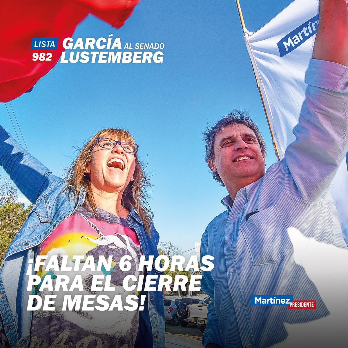 PlataformaUy's tweet photo. Estamos así de contentos! Se viene #MartinezPresidente #4FA con la #Lista982 @32alvarogarcia y @LustembergC al Senado.

@Dmartinez_uy @GVillar_uy @laolaesperanza #NoAlaReforma https://t.co/eq8wnY7lUd