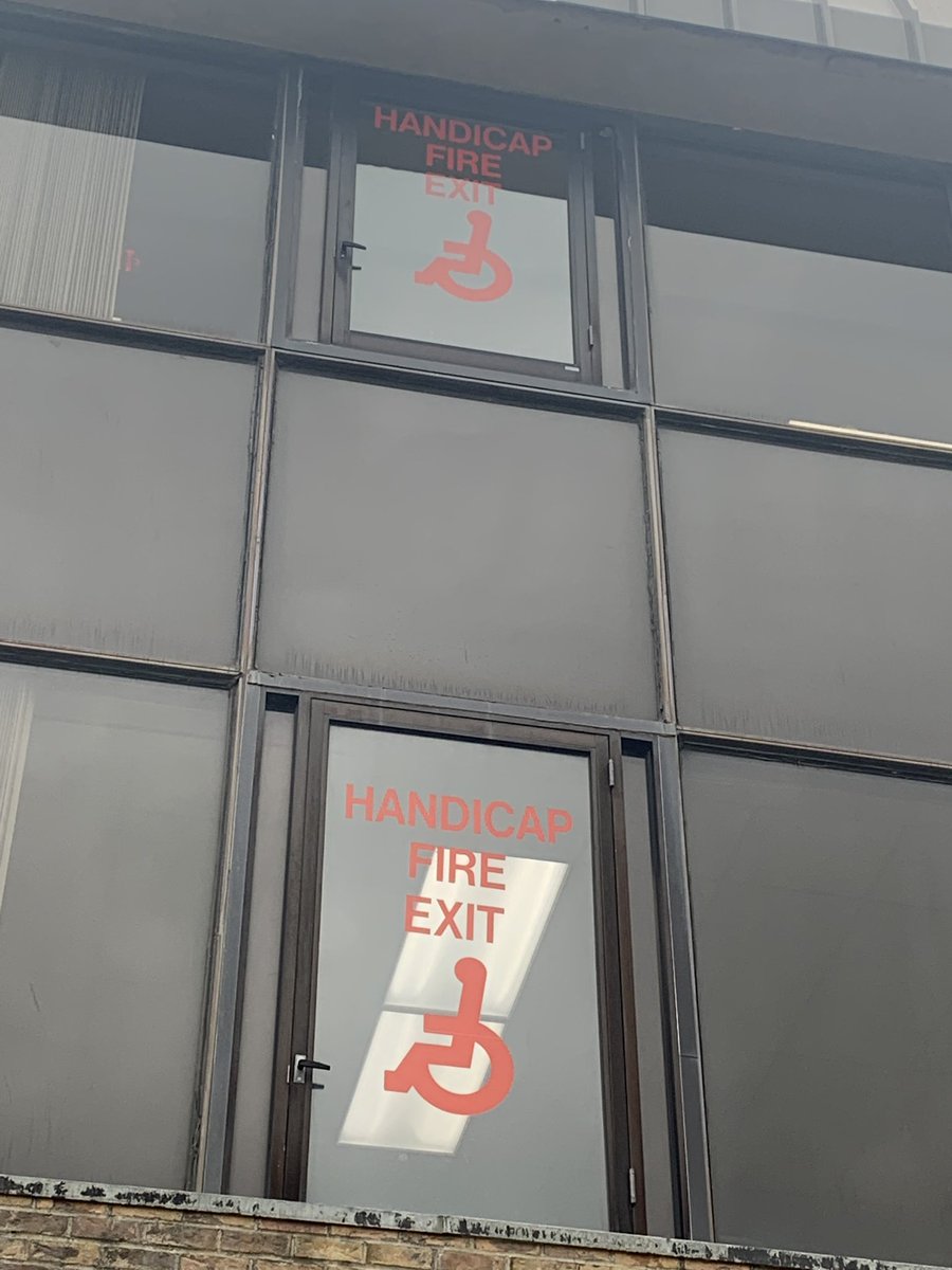 An actual thing at ECC is Buffalo. I'm sure there's a logical explanation but my initial reaction to seeing these signs on second and third floor windows ... waaaaaiiit, what?